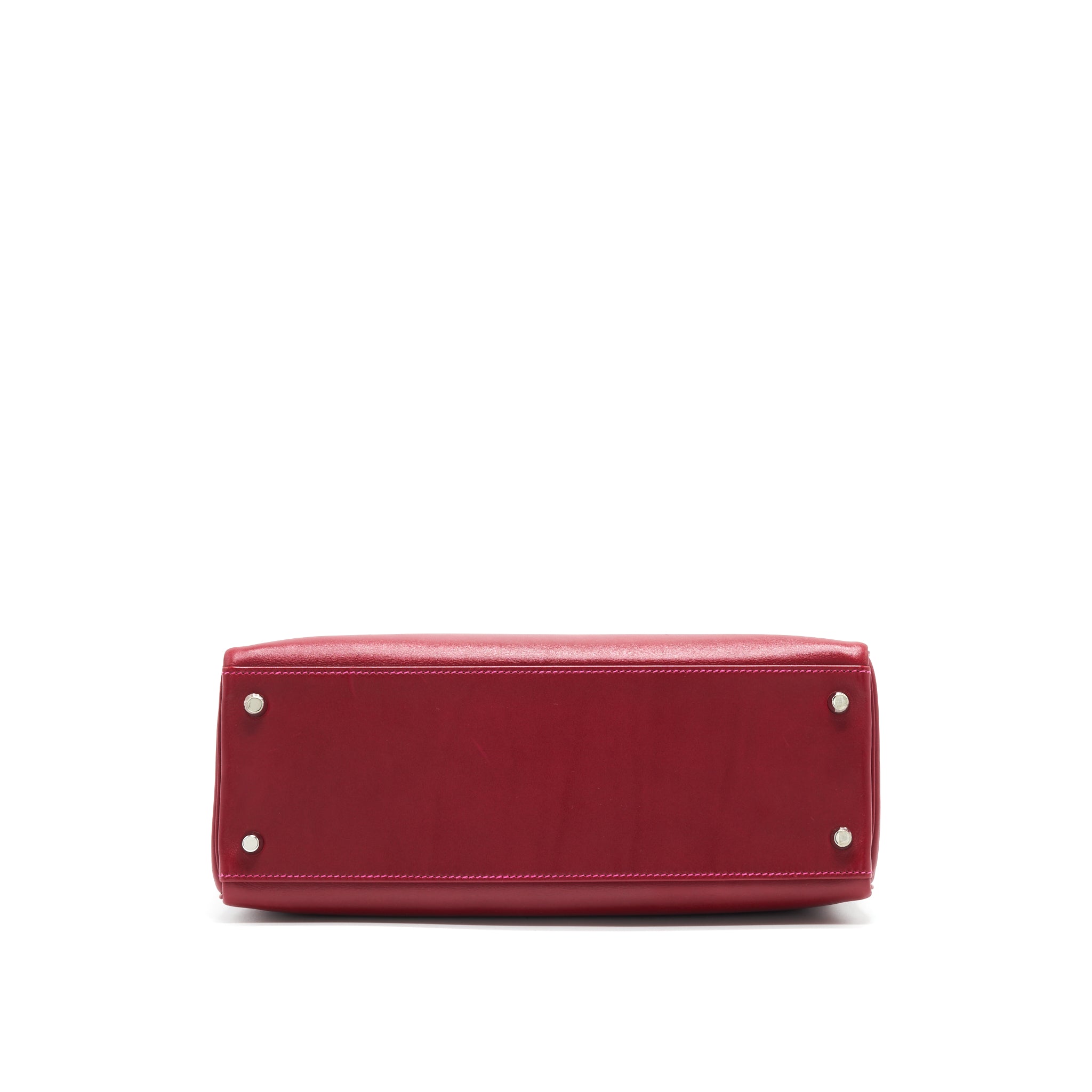 HERMES KELLY 32 BOX LEATHER RED/ PINK SHW