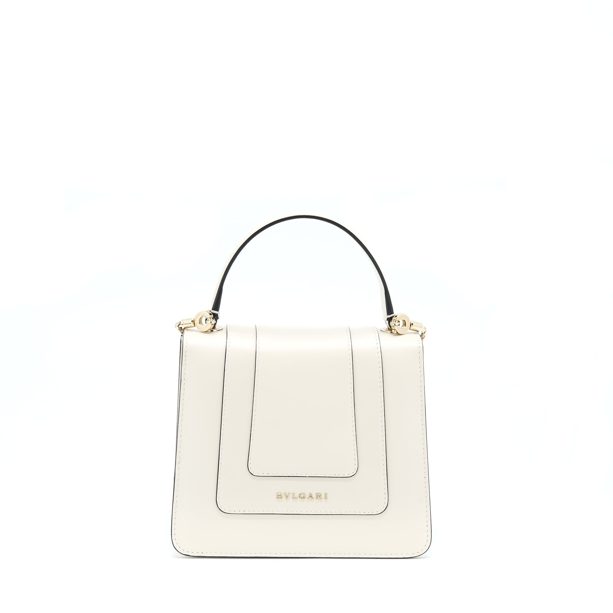 BVLGARI TOP HANDLE SERPENTI BAG WHITE
