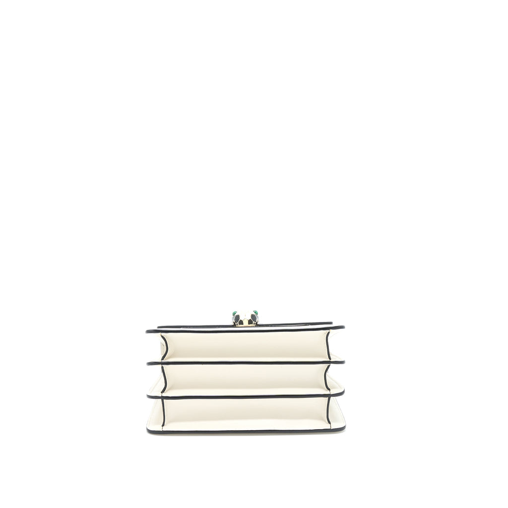 BVLGARI TOP HANDLE SERPENTI BAG WHITE