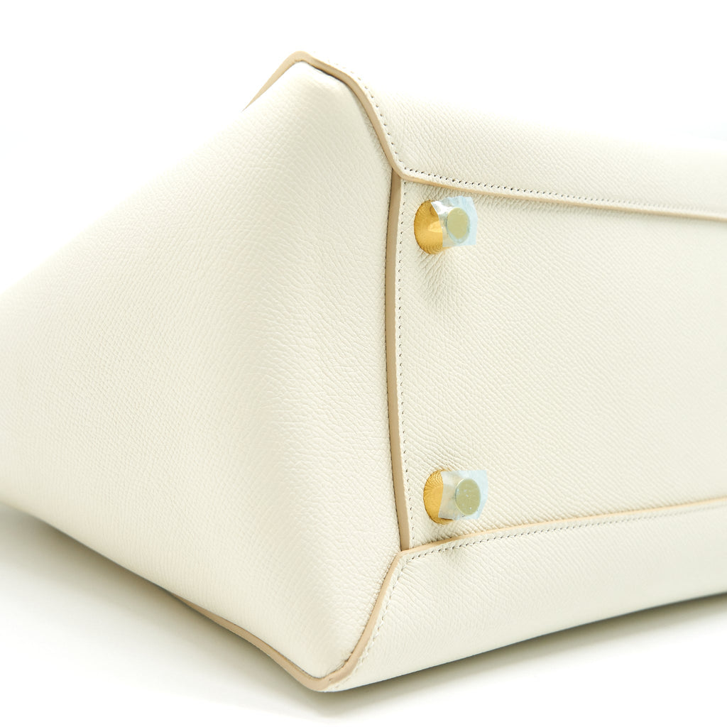 CELINE MINI BELT BAG WHITE WITH GHW