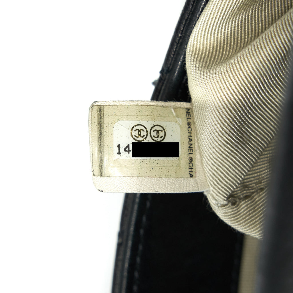 CHANEL QUILTED LEATHER WITH CHAIN SHOULDER BAG XL BLACK SHW