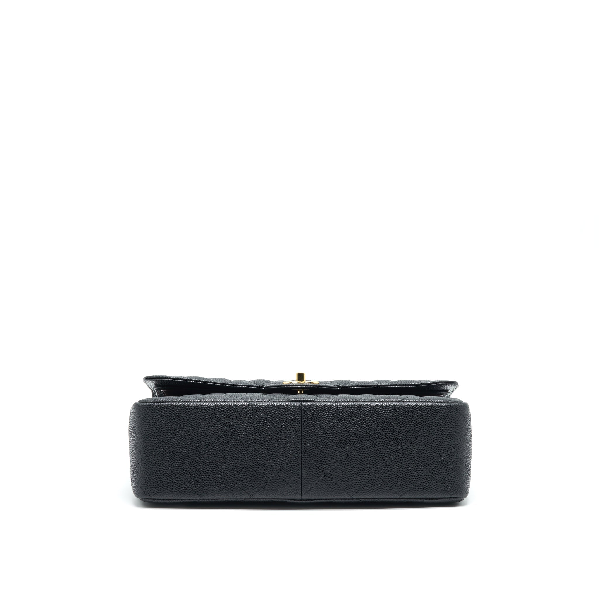CHANEL JUMBO CLASSIC DOUBLE FLAP CAVIAR BLACK GHW