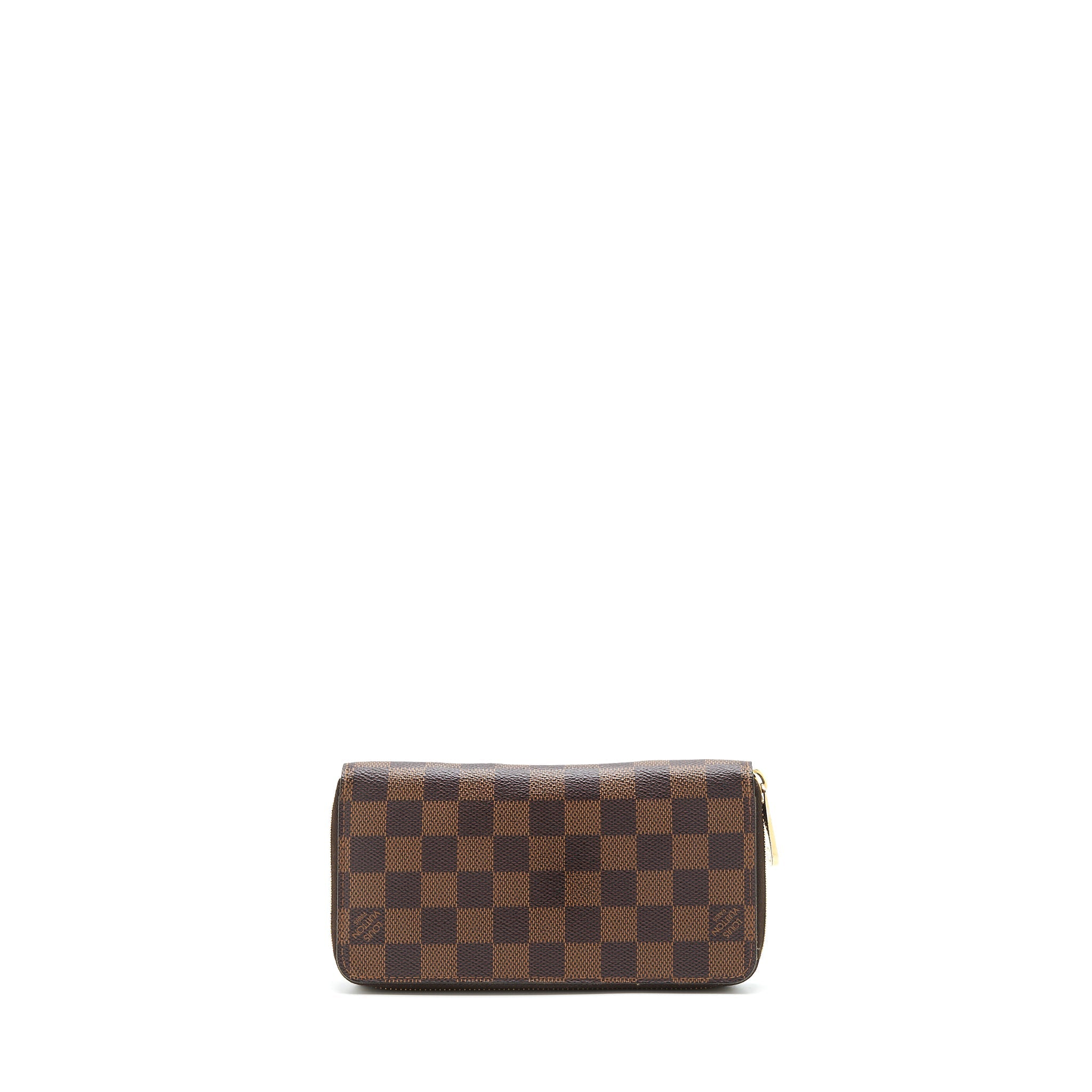 LOUIS VUITTON ZIPPER LONG WALLET DAMIER EBENE GHW