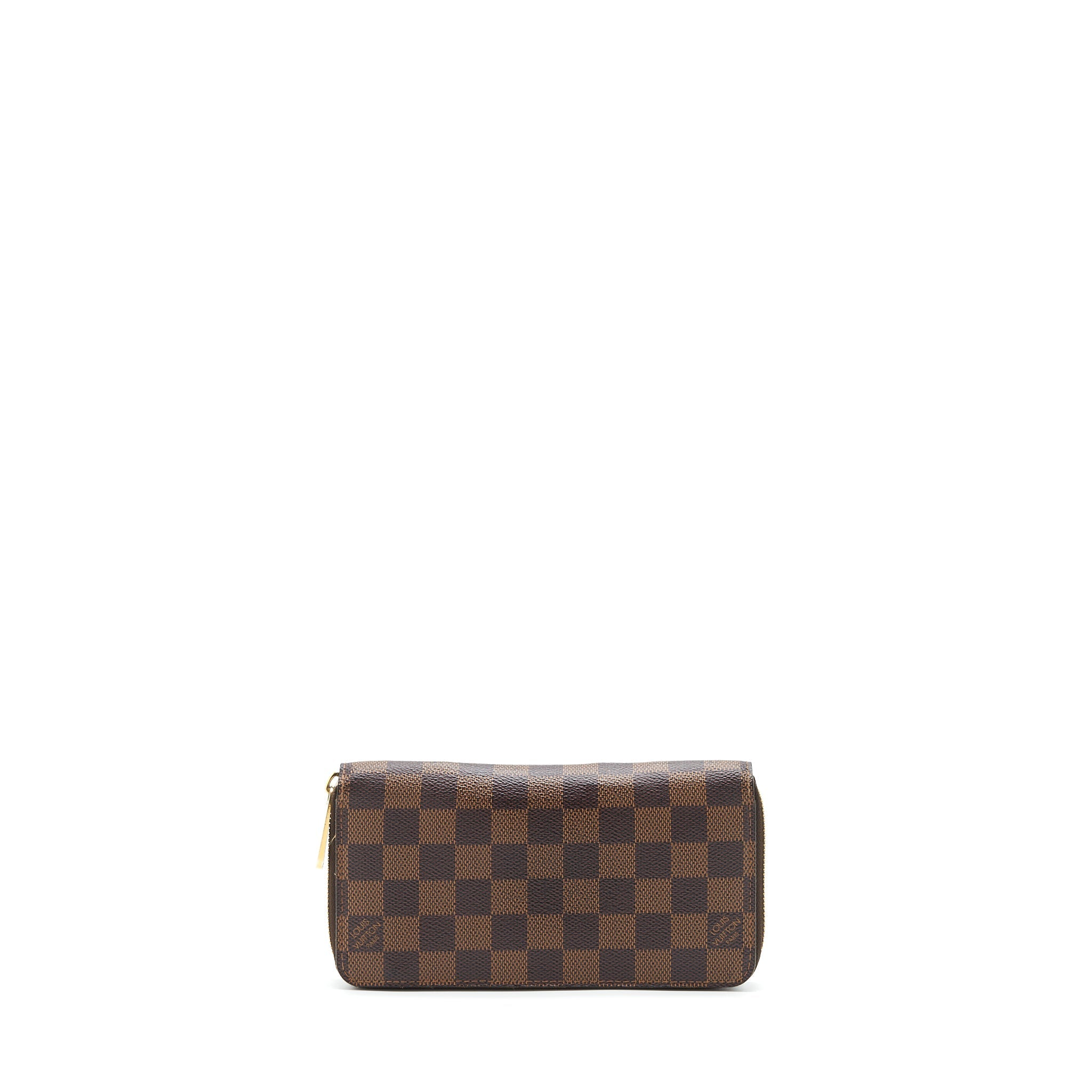 LOUIS VUITTON ZIPPER LONG WALLET DAMIER EBENE GHW