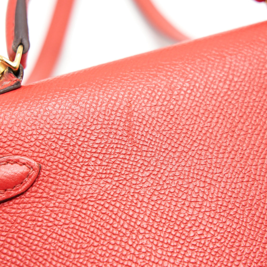 HERMES SAC MINI KELLY Ⅱ ROUGE TOMATE