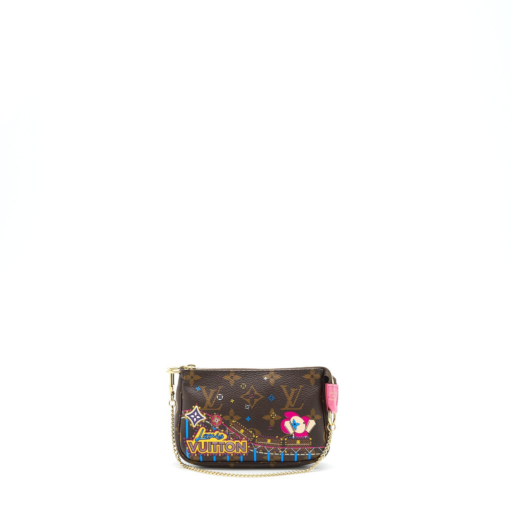 LOUIS VUITTON MINI POCHETTE ACCESSORIES LIMITED EDITION MONOGRAM CANVAS GHW