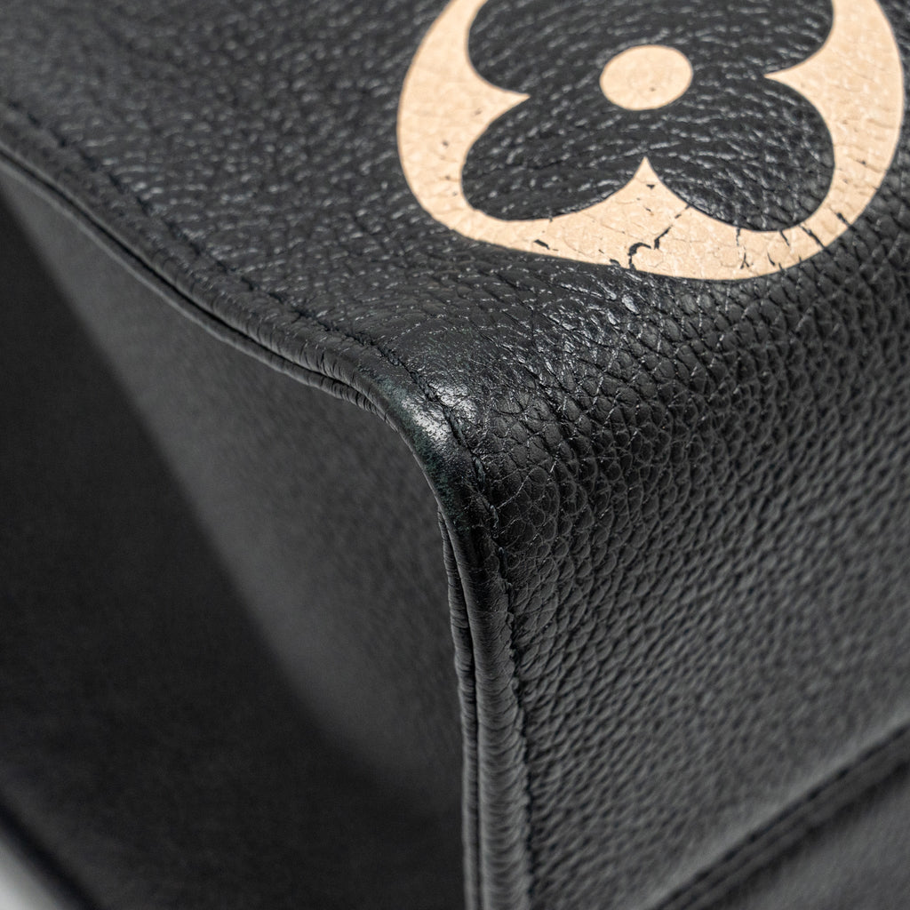 LOUIS VUITTON ONTHEGO MM BICOLOUR MONOGRAM EMPREINTE BLACK / BEIGE GHW