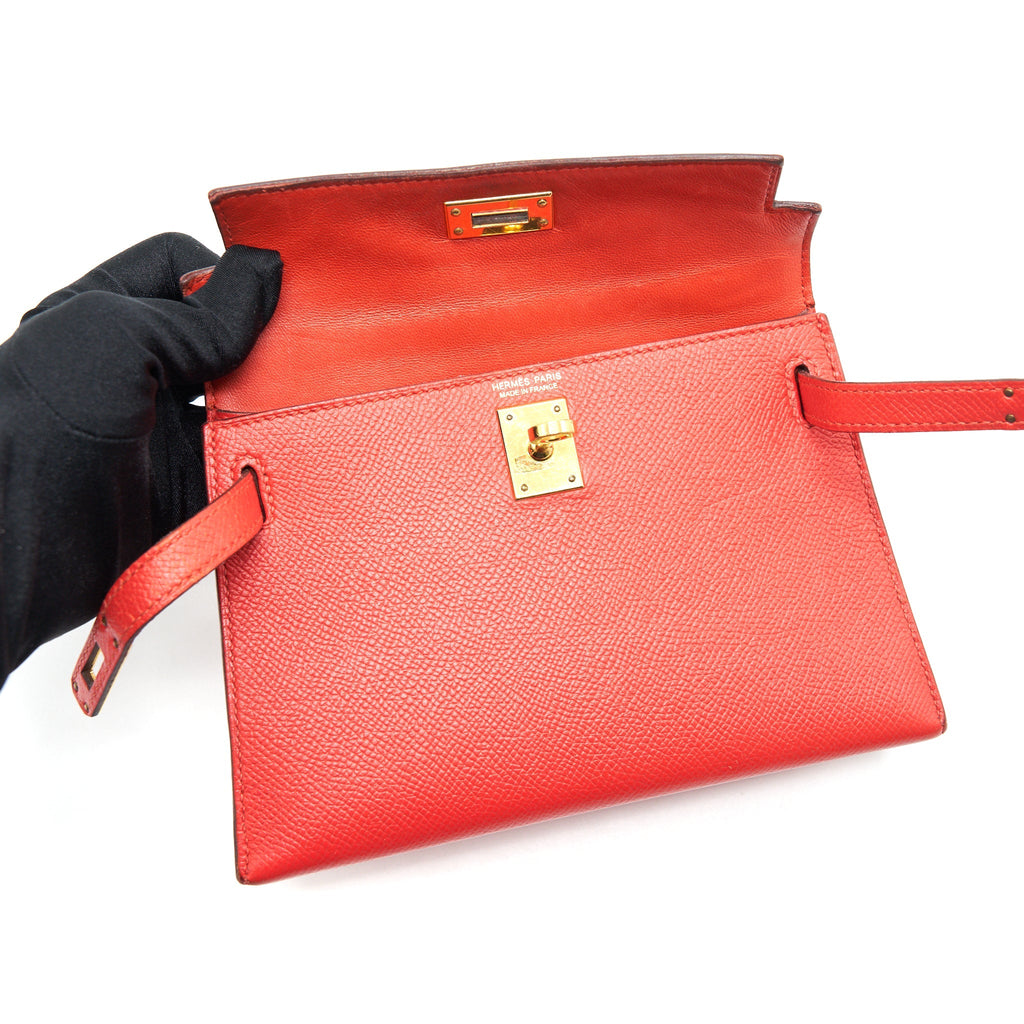 HERMES SAC MINI KELLY Ⅱ ROUGE TOMATE