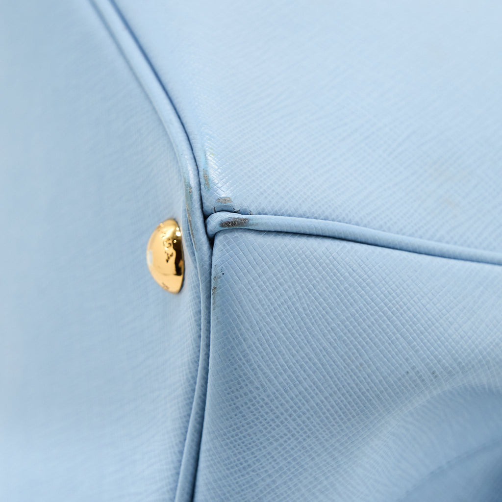 PRADA SAFFIANO TOTE BAG LIGHT BLUE GHW