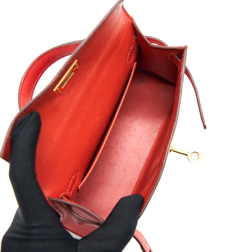 HERMES SAC MINI KELLY Ⅱ ROUGE TOMATE