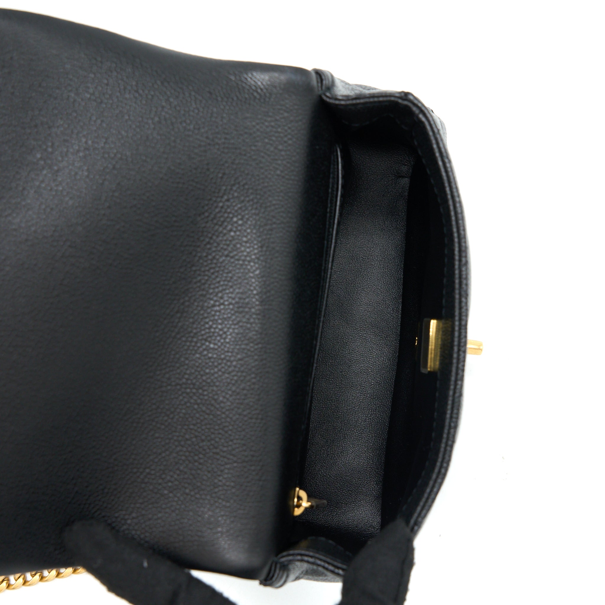 CHANEL 23P COCO LOVE FLAP BAG CAVIAR BLACK GHW (MICROCHIP)