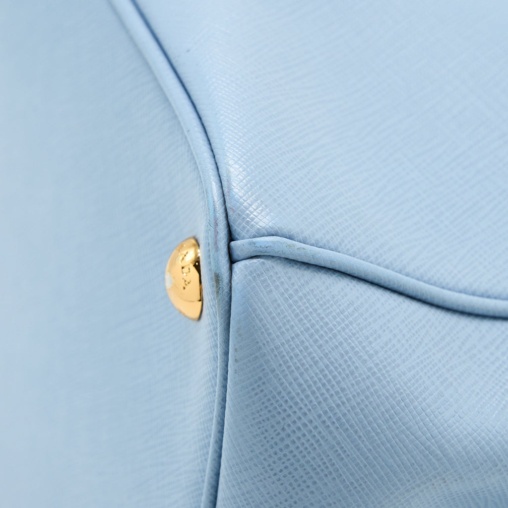 PRADA SAFFIANO TOTE BAG LIGHT BLUE GHW