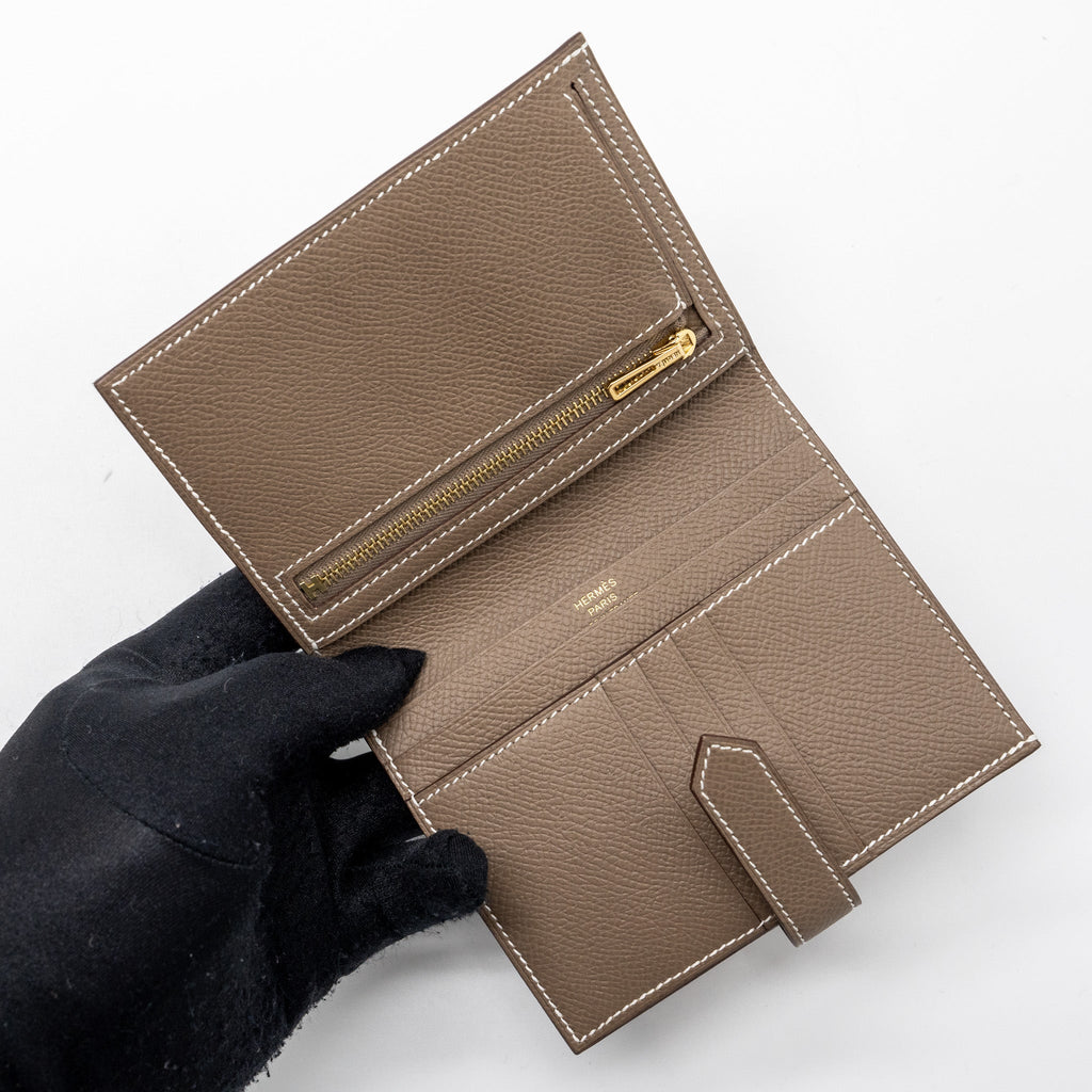 HERMES BEARN WALLET EPSOM ETOUPE GHW