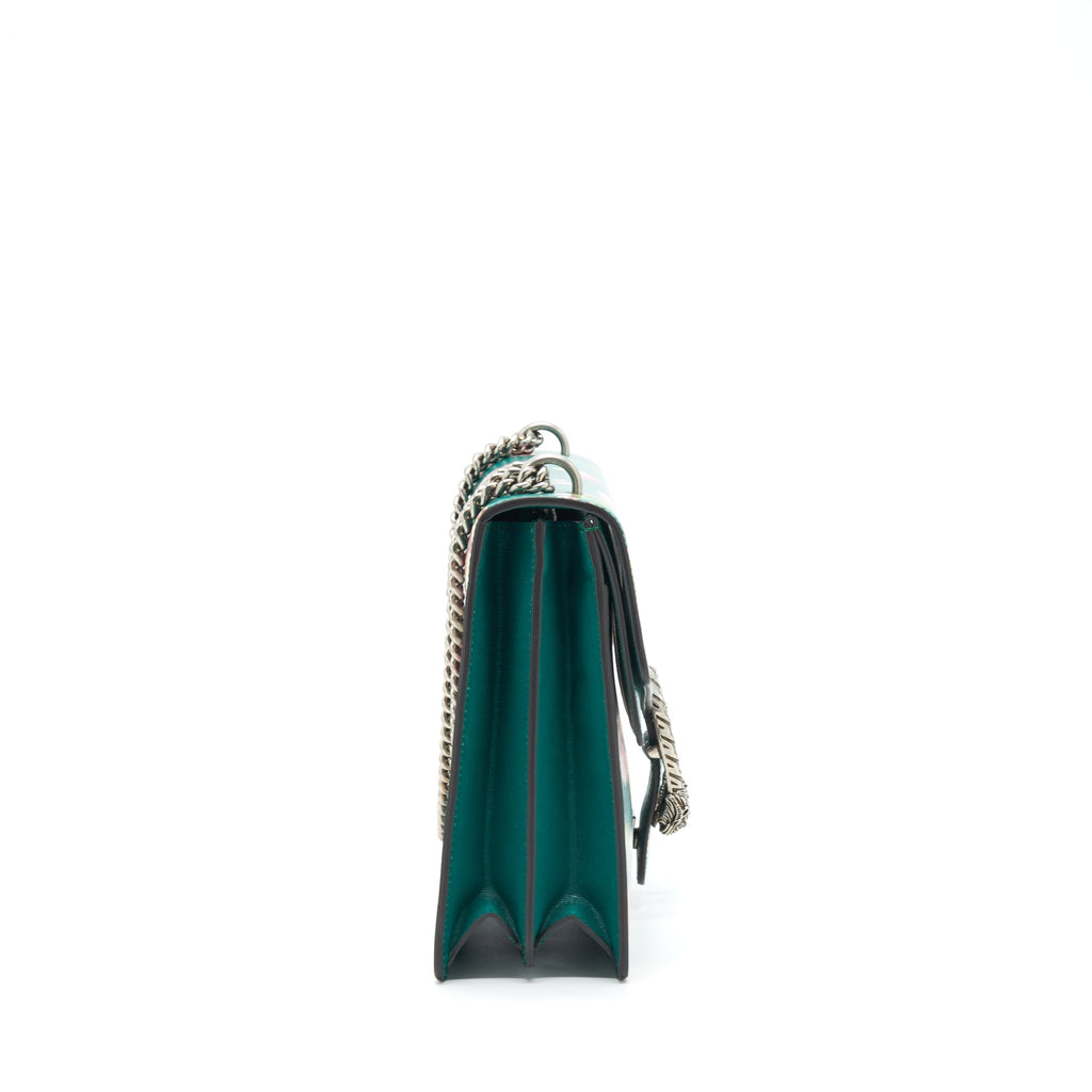 GUCCI DIONYSUS LARGE SHOULDER BAG FLOWER GREEN