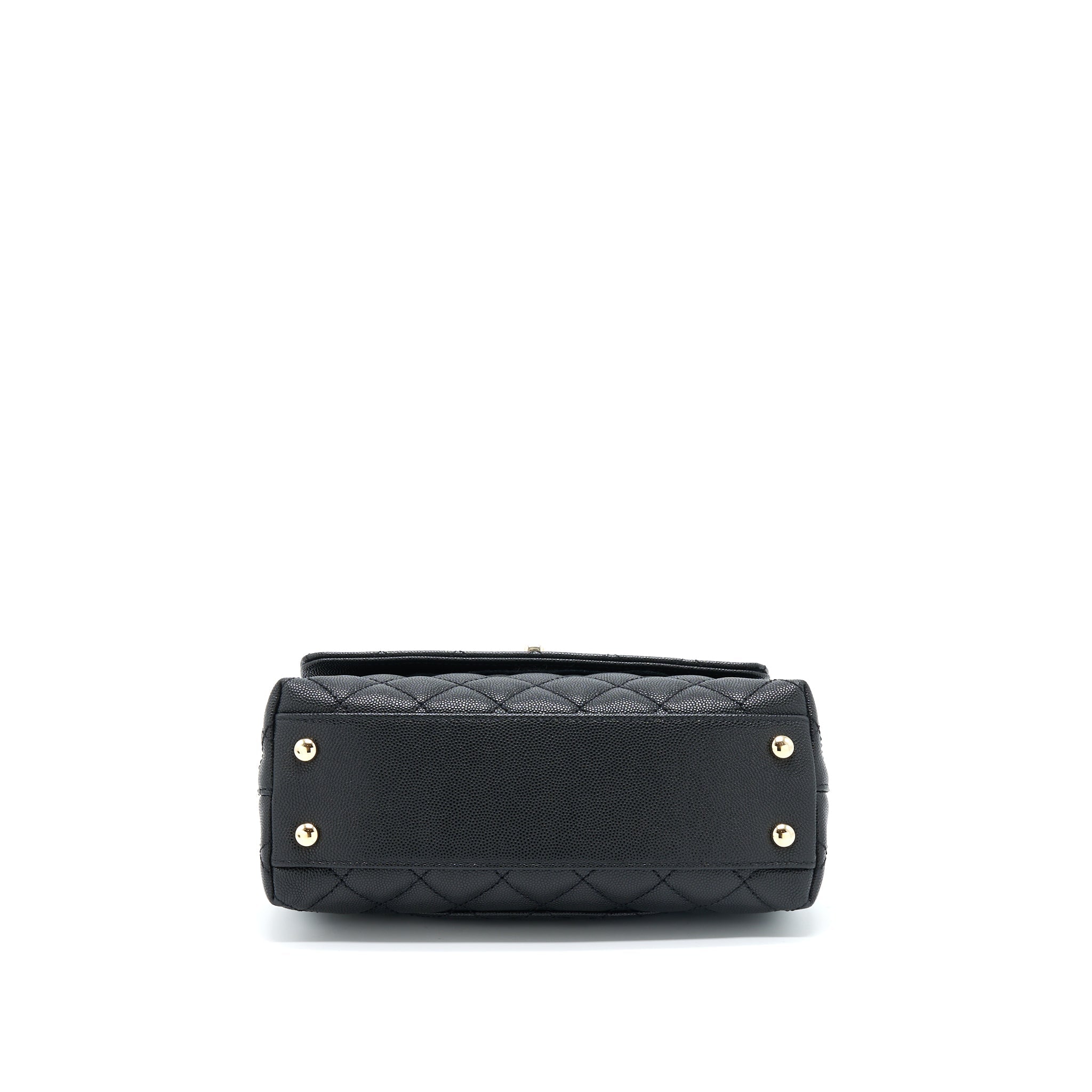 CHANEL SMALL COCO HANDLE CAVIAR BLACK LGHW (MICROCHIP)