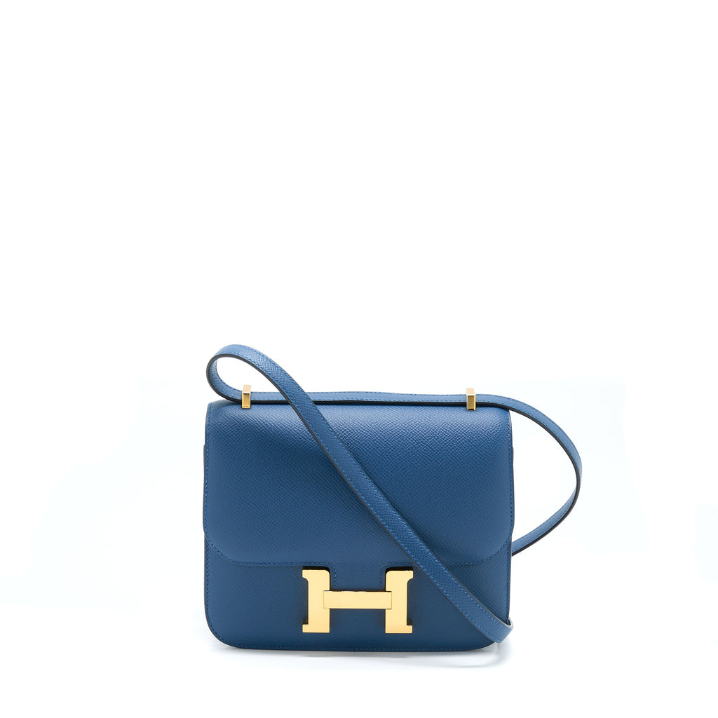HERMES MINI CONSTANCE EPSOM S4 DEEP BLUE GHW