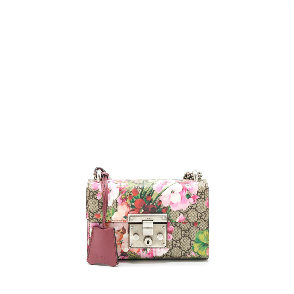 GUCCI SMALL PADLOCK GG PRINT PINK