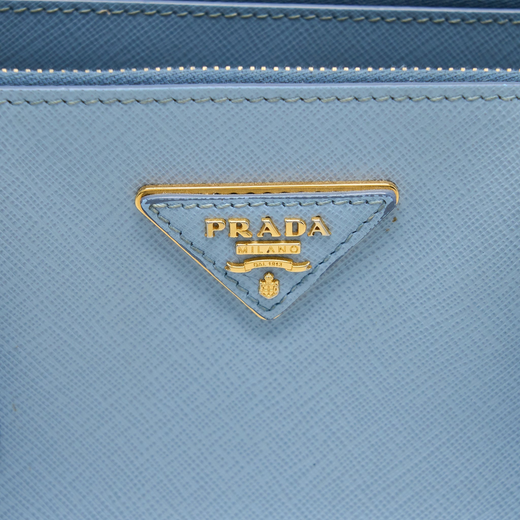 PRADA SAFFIANO TOTE BAG LIGHT BLUE GHW