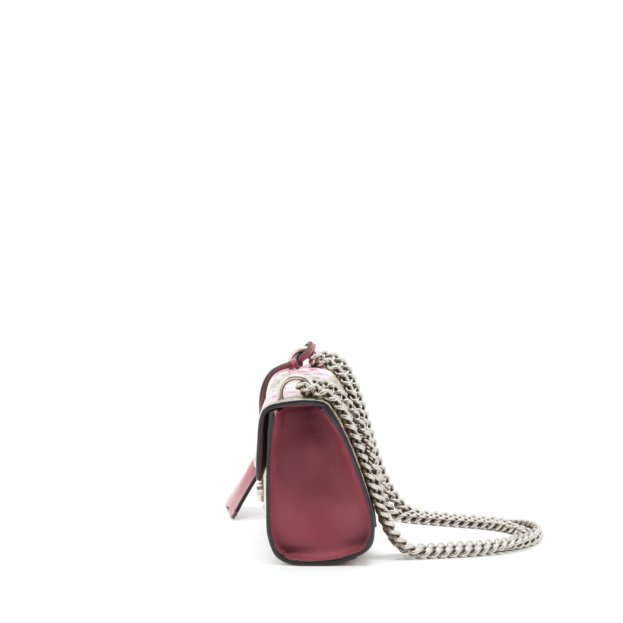 GUCCI SMALL PADLOCK GG PRINT PINK