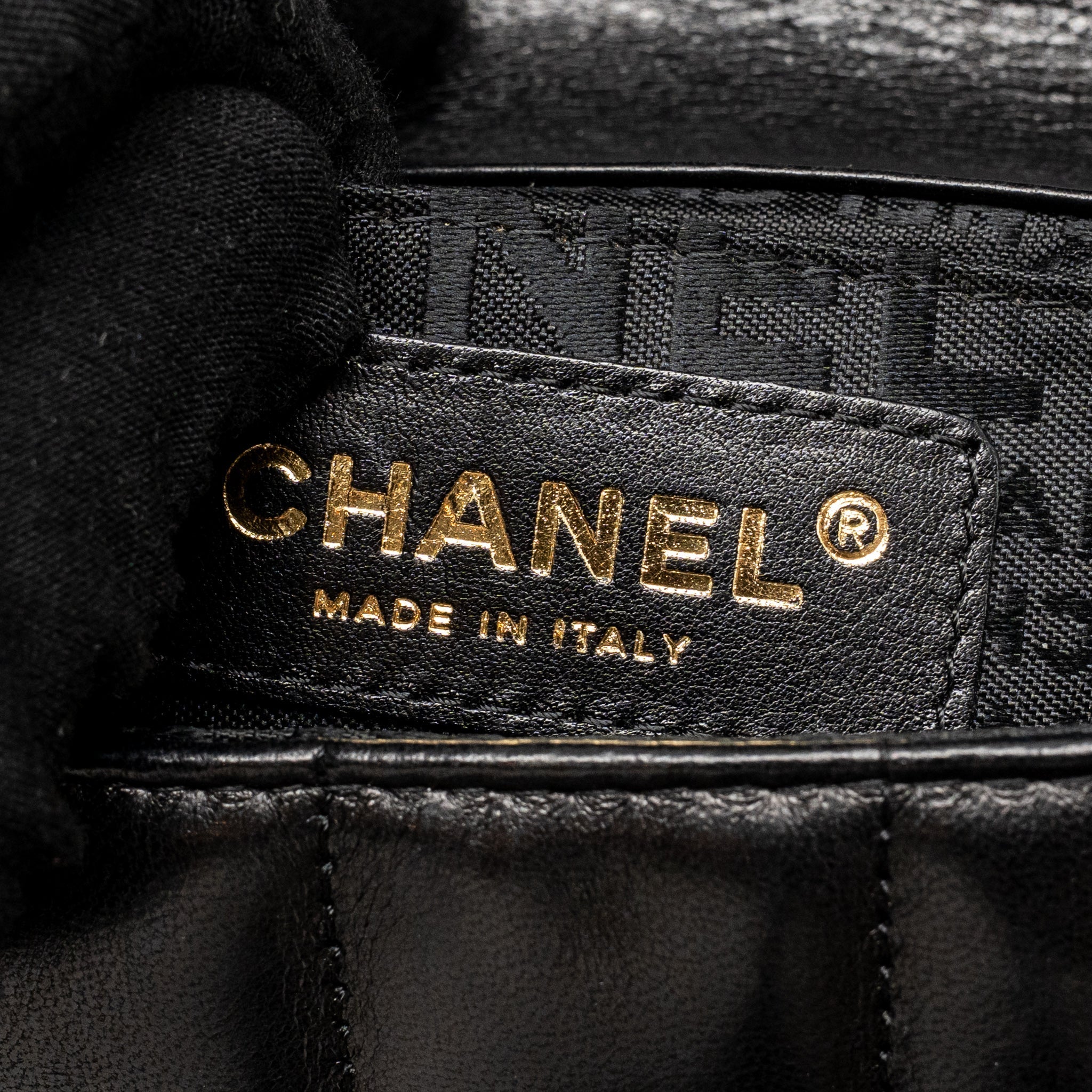 CHANEL CAMELLIA MINI FLAP SHOULDER BAG LAMBSKIN BLACK GHW