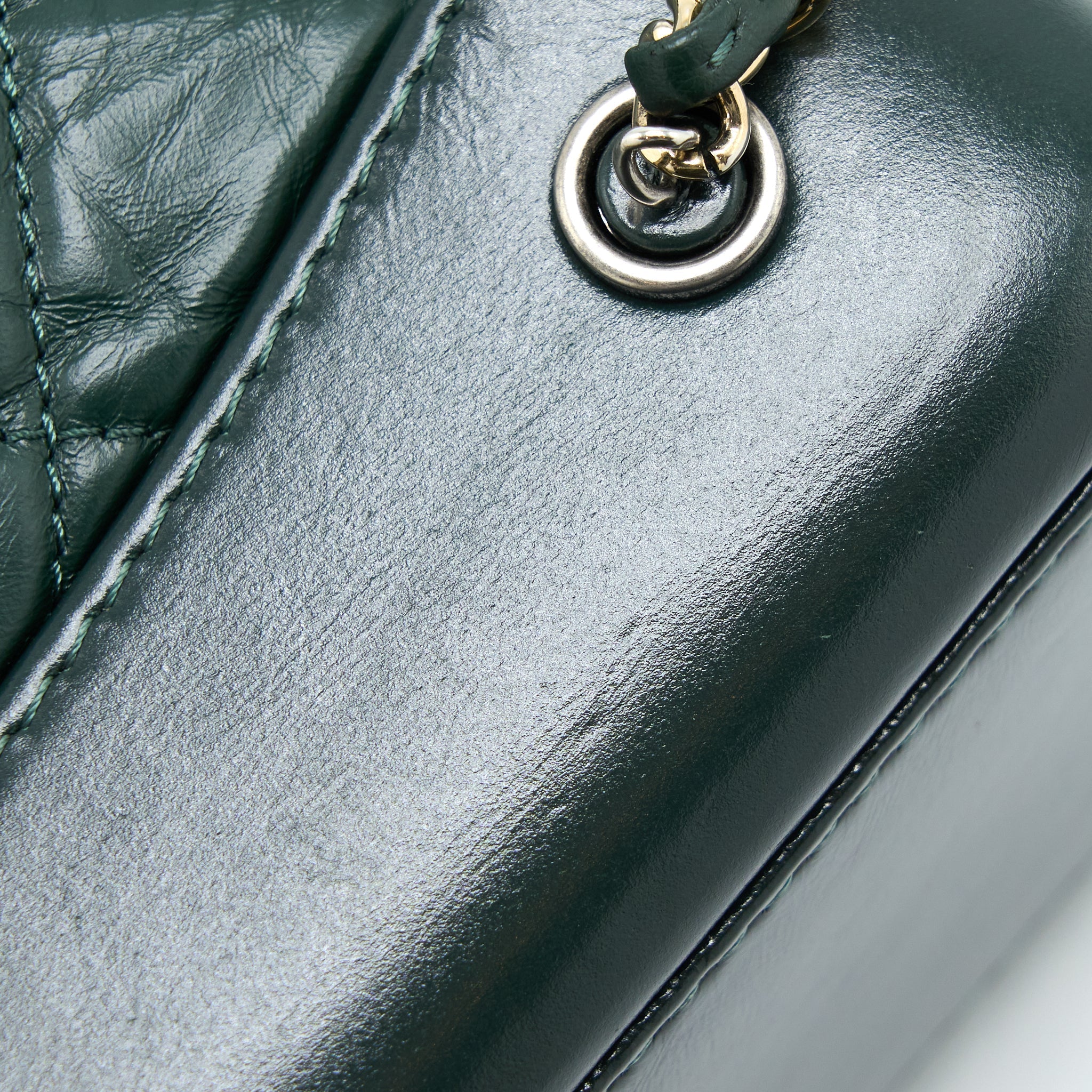 CHANEL SMALL GABRIELLE BACKPACK CALFSKIN DARK GREEN MULTICOLOUR HARDWARE