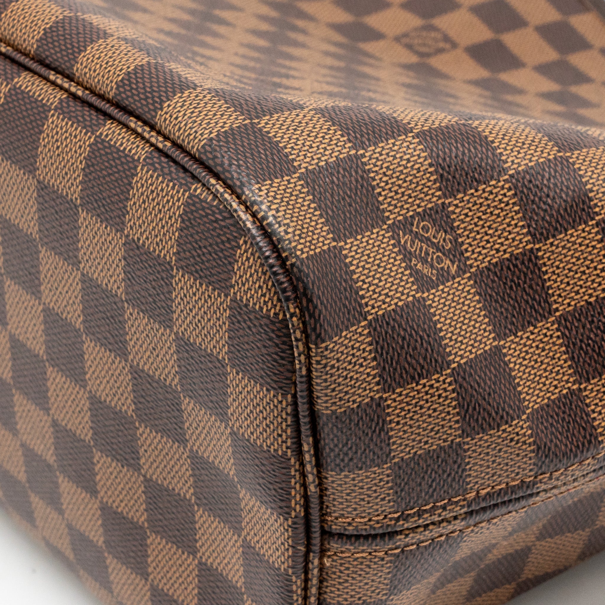 LOUIS VUITTON NEVERFULL MM DAMIER EBENE CANVAS GHW