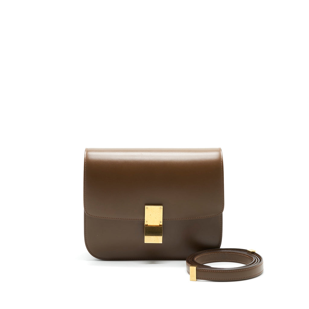 CELINE CLASSIC MEDIUM BOX BAG IN CARAMEL