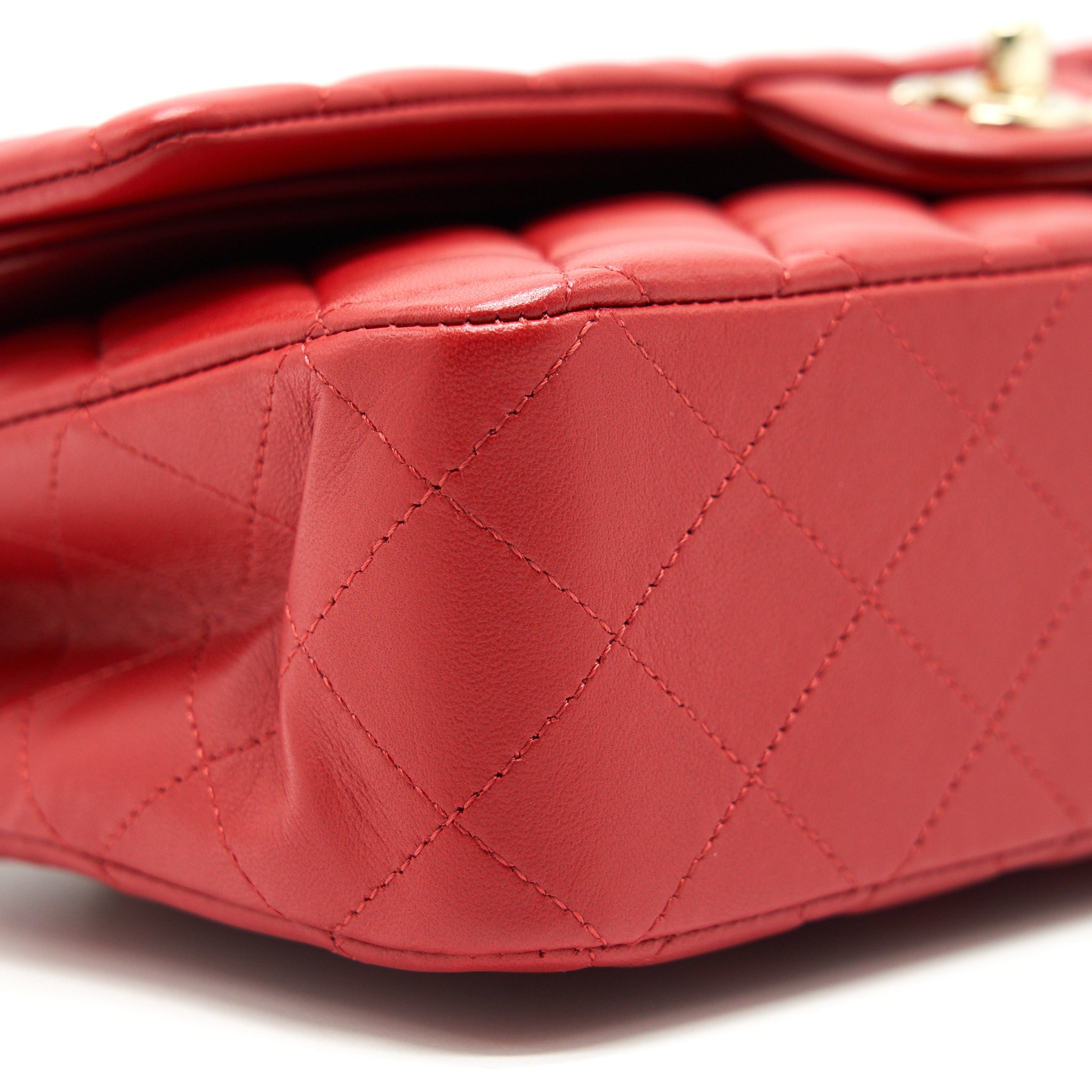 CHANEL MEDIUM CLASSIC DOUBLE FLAP BAG RED LGHW SERIAL29