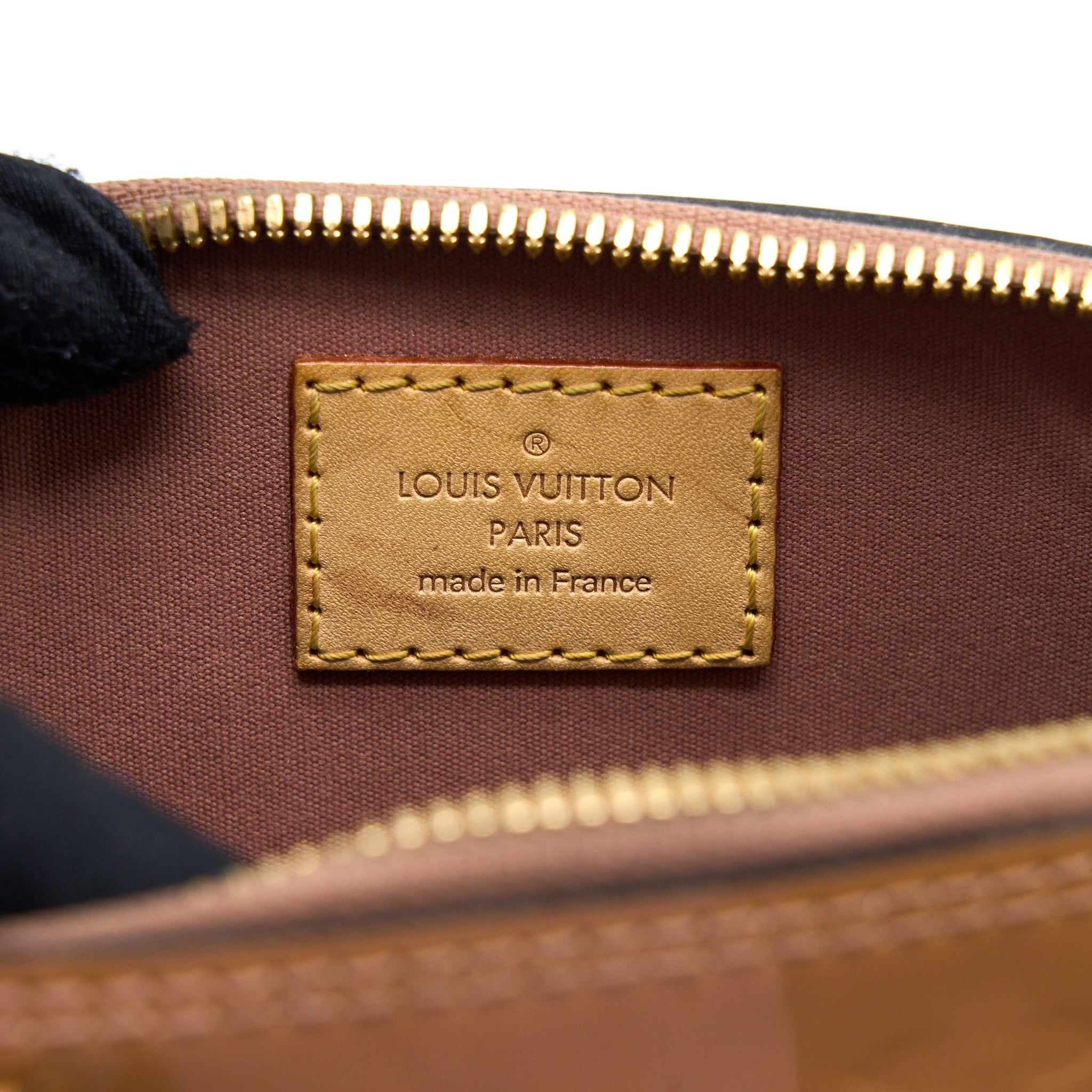 LOUIS VUITTON ALMA BB PATENT DARK BEIGE GHW
