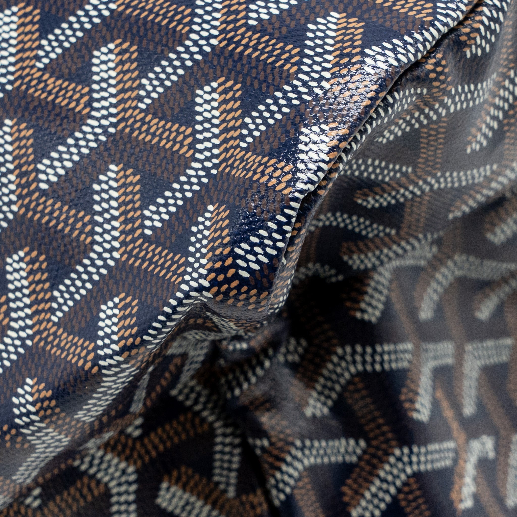 GOYARD SAINT LOUIS PM TOTE GOYARDINE CANVAS/CALFSKIN NAVY BLUE SHW