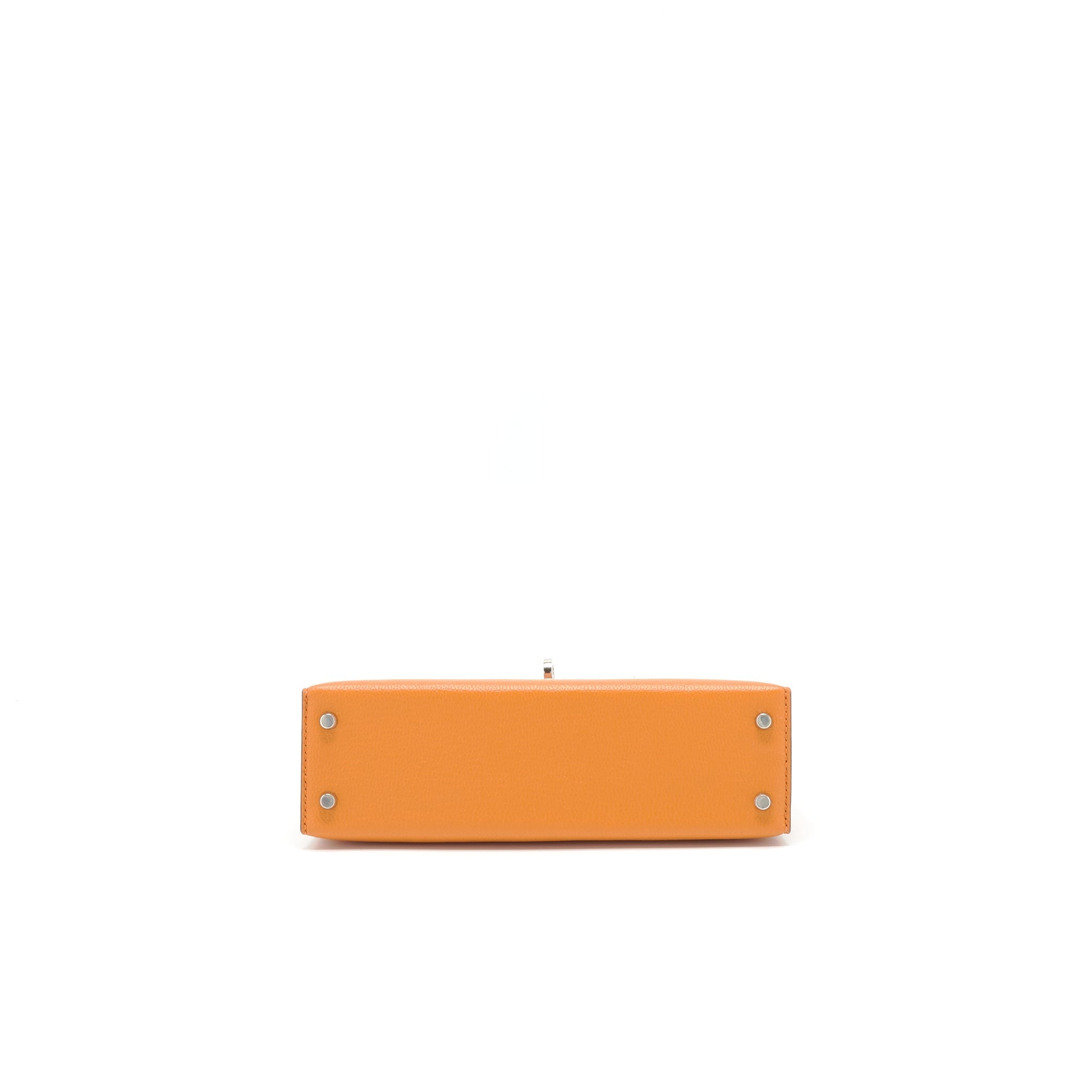 HERMES MINI KELLY Ⅱ VERSO CHEVRE MYSORE SANGUINE / ORANGE SHW