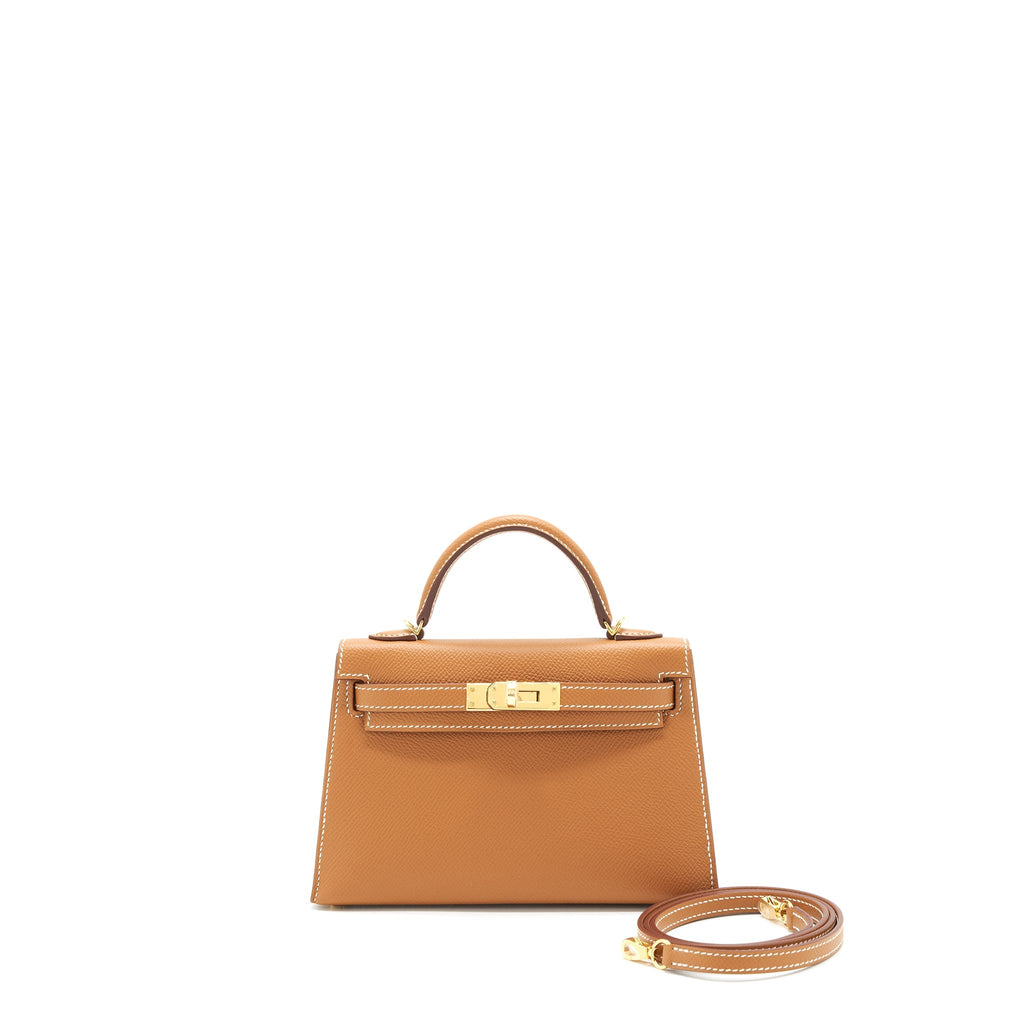HERMES MINI KELLY EPSOM GOLD GHW