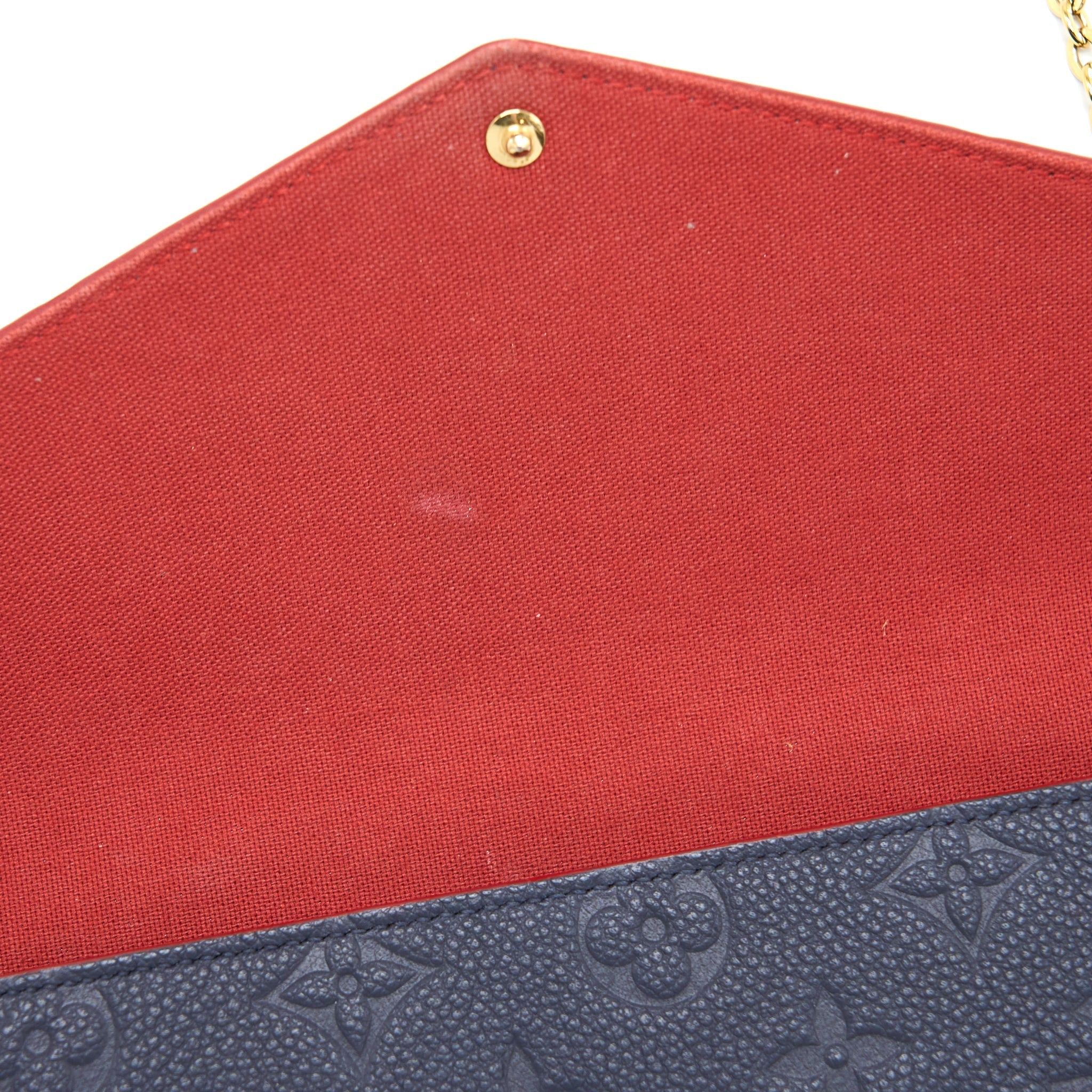 LOUIS VUITTON FELICIE POCHETTE MONOGRAM EMPREINTE NAVY GHW