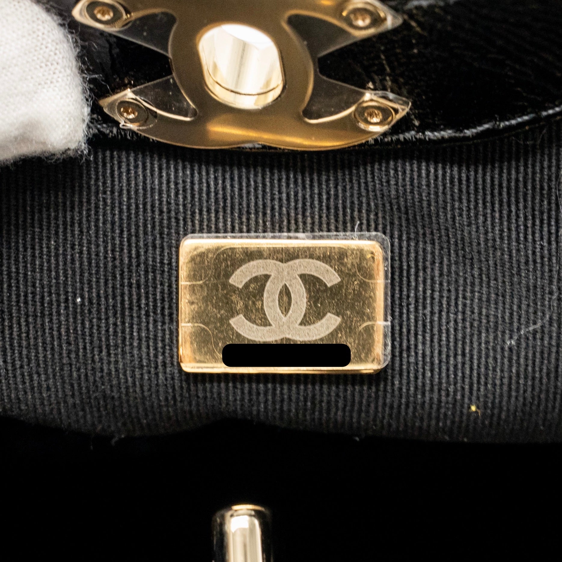 CHANEL MINI 31 BAG SHINY LAMBSKIN BLACK LGHW (MICROCHIP)