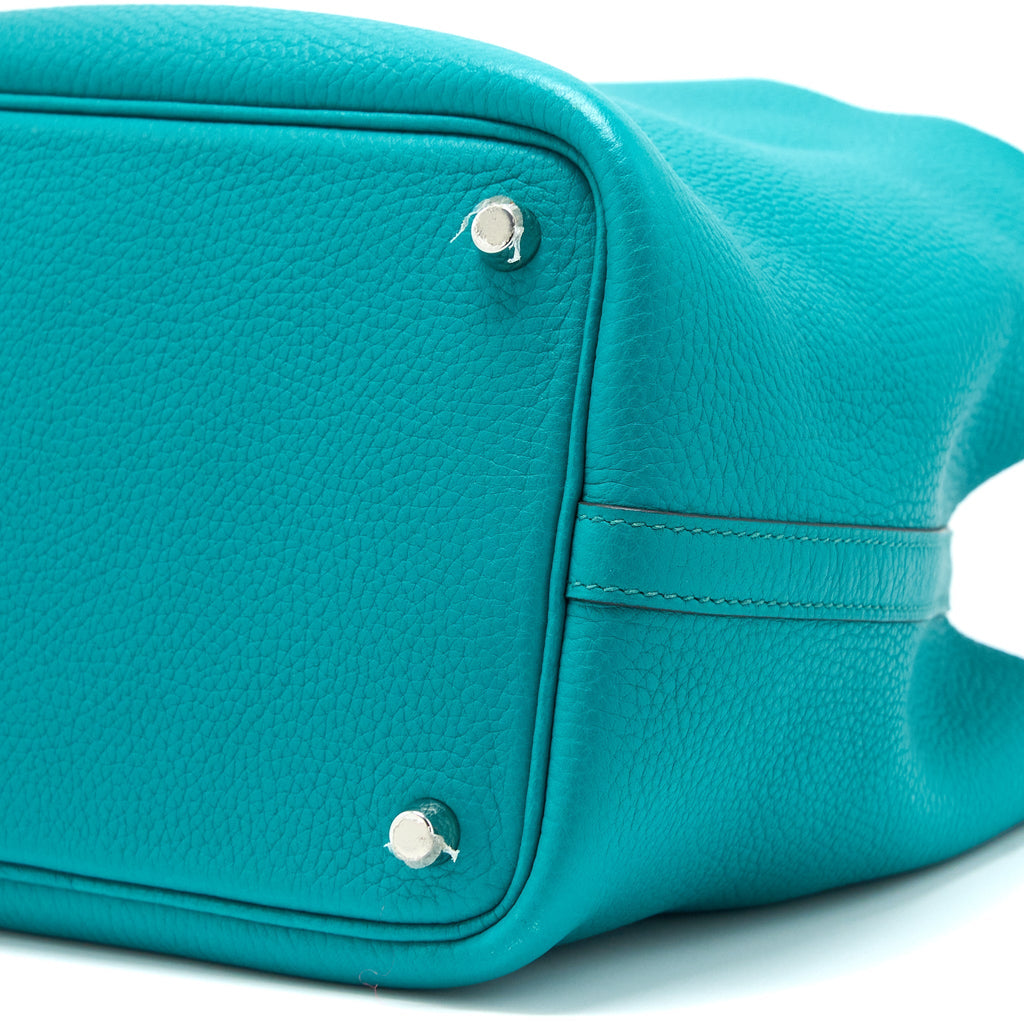 HERMES PICOTIN 18 LOCK BAG CLEMENCE MALACHITE SHW
