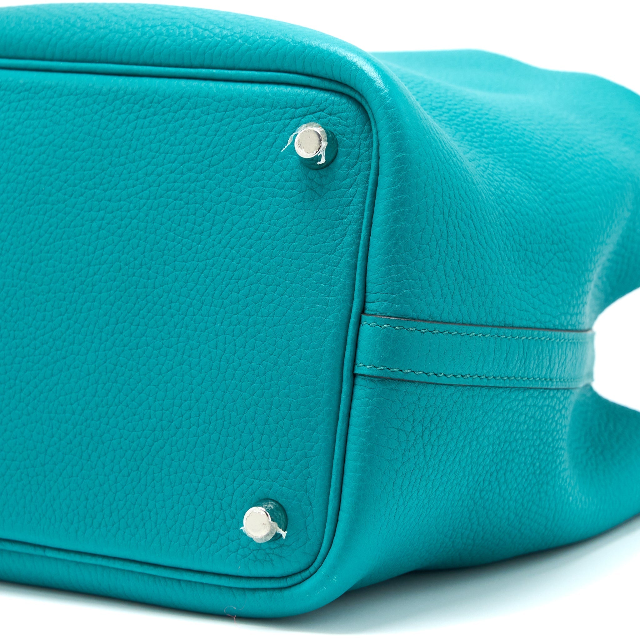 HERMES PICOTIN 18 LOCK BAG CLEMENCE MALACHITE SHW