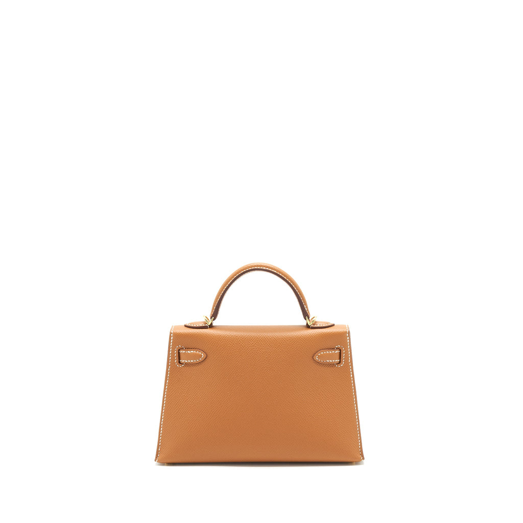 HERMES MINI KELLY EPSOM GOLD GHW