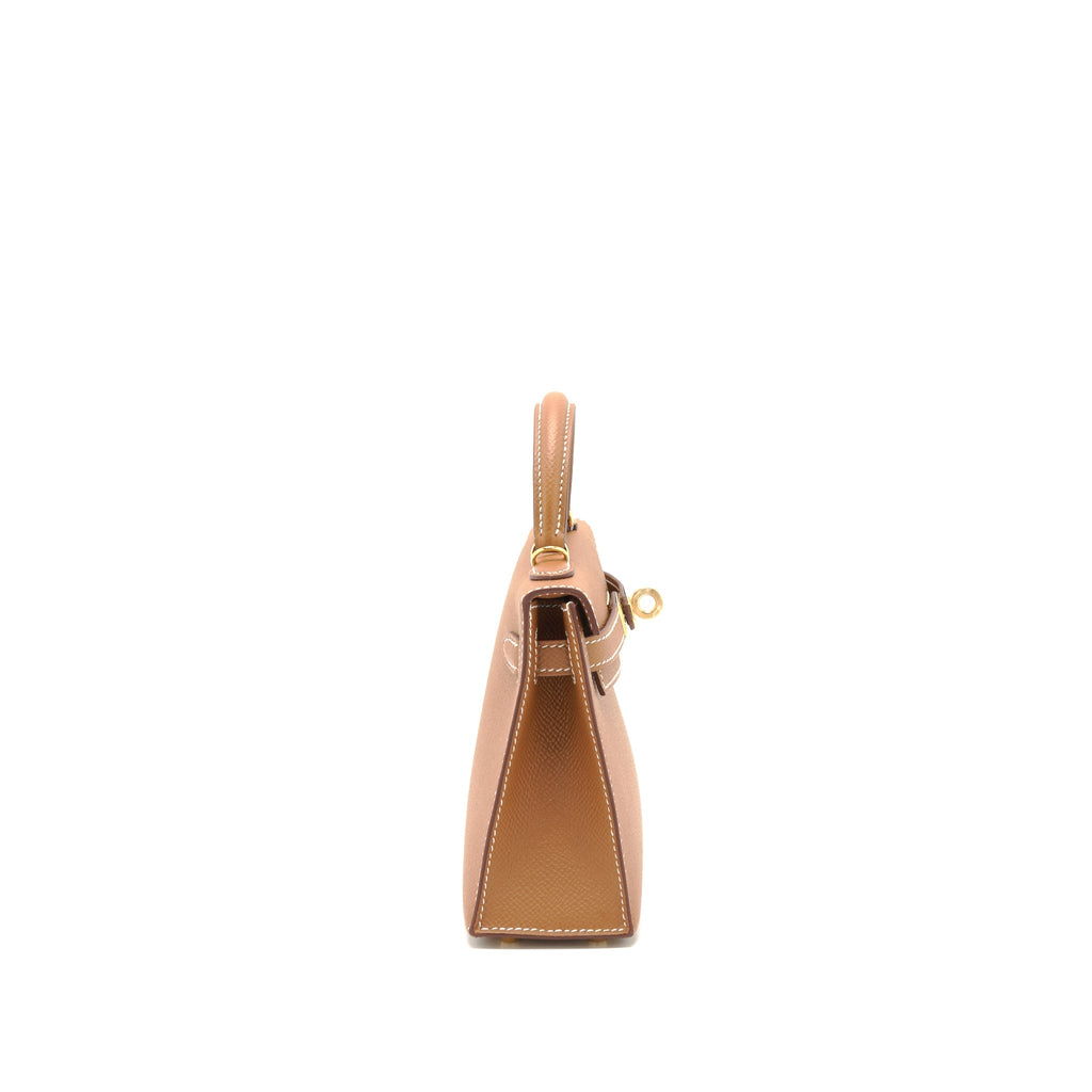 HERMES MINI KELLY EPSOM GOLD GHW