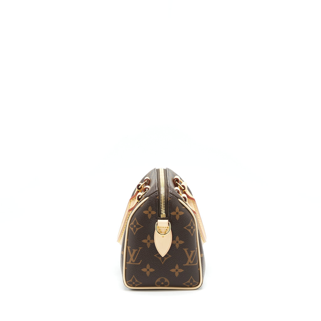 LOUIS VUITTON SPEEDY BANDOULIERE 20 MONOGRAM CANVAS/BLACK MULTICOLOUR STRAP