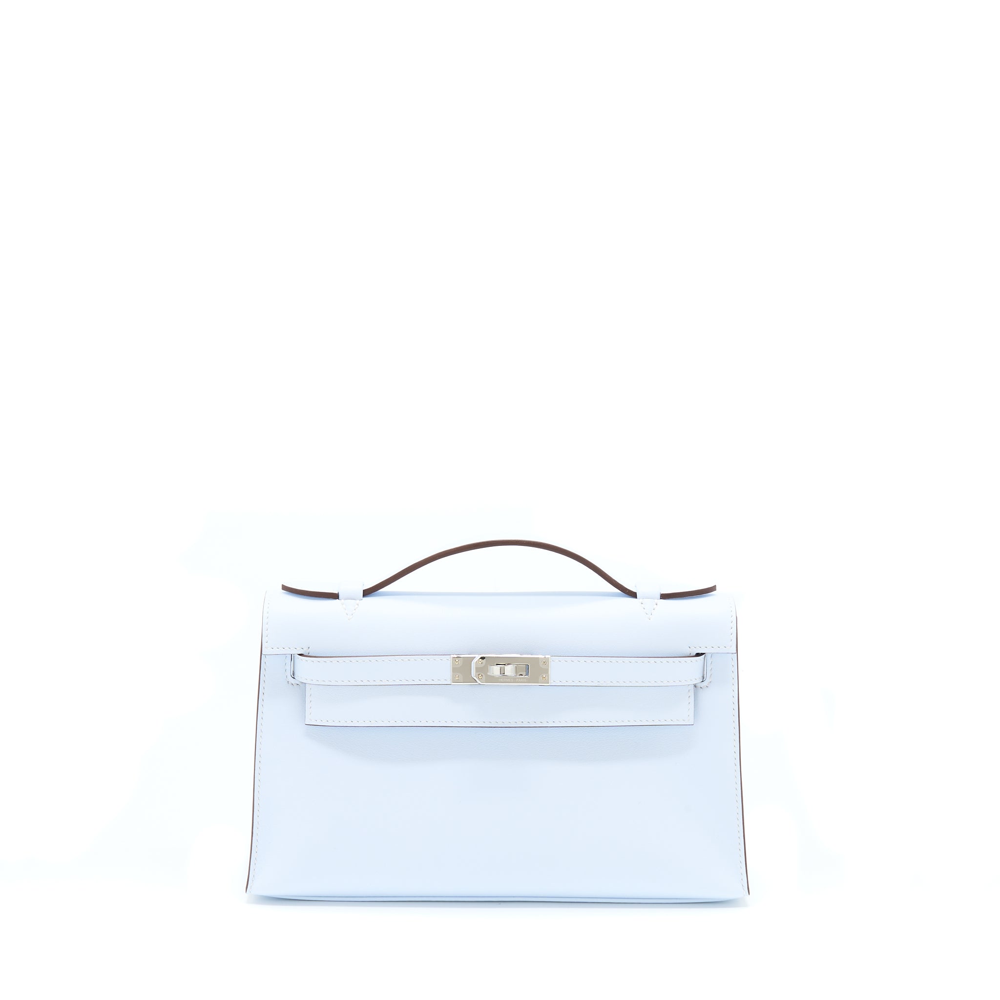 HERMES KELLY POCHETTE SWIFT T0 BLUE BRUME SHW