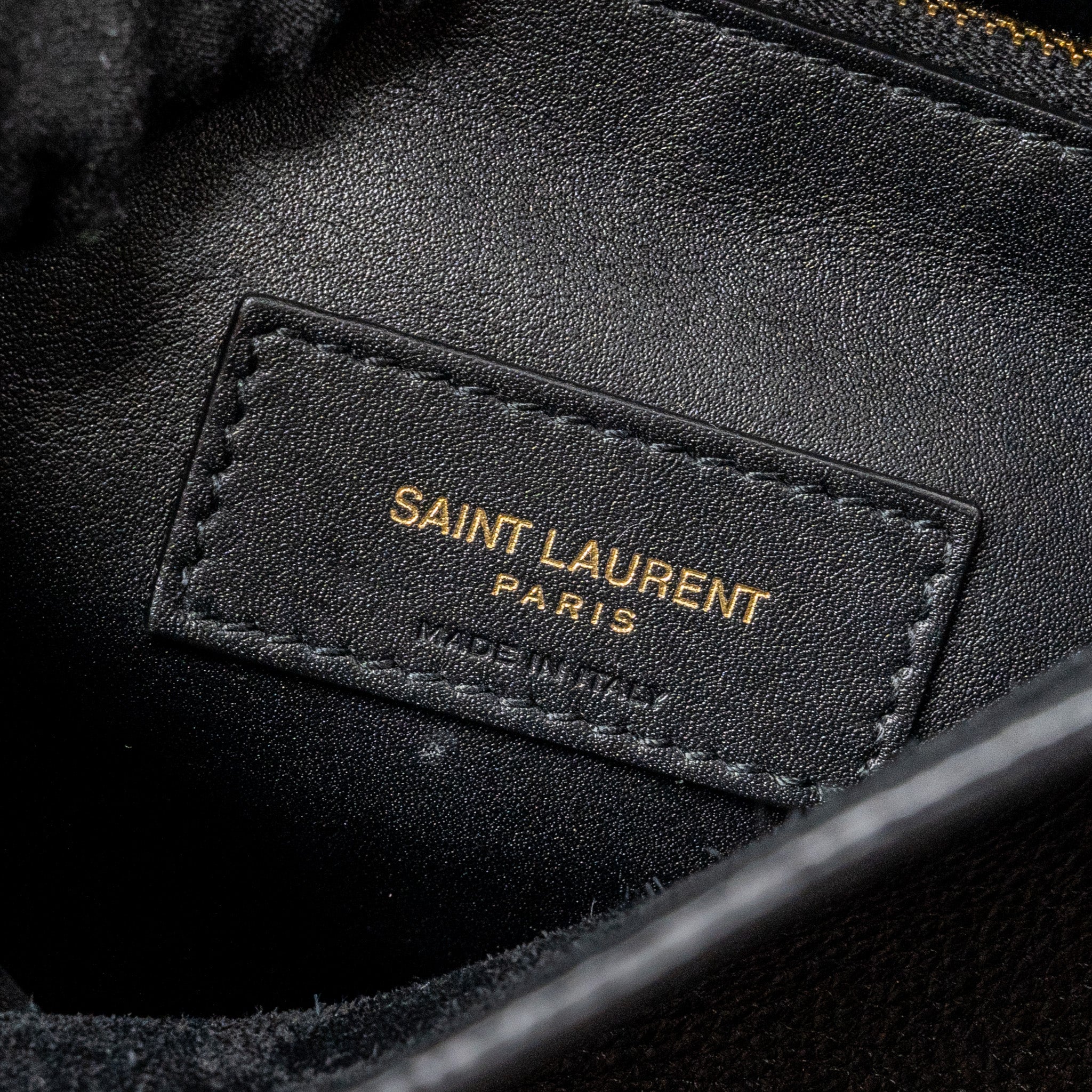 SAINT LAURENT/YSL LE 5 A 7 SUPPLE LARGE SMOOTH CALFSKIN BLACK GHW