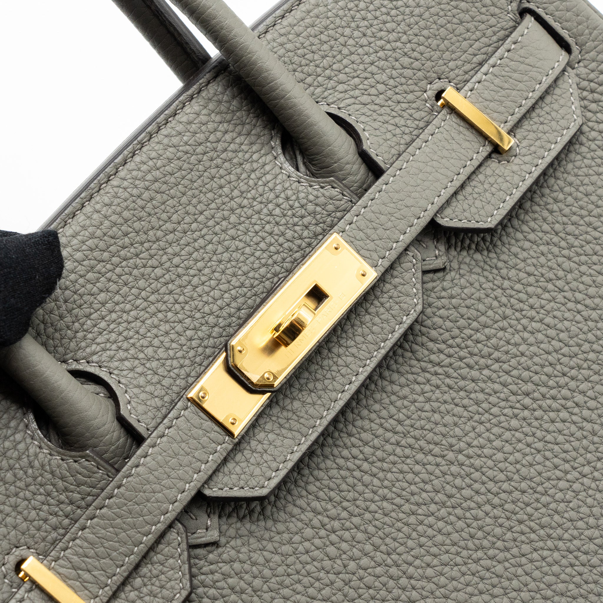 HERMES BIRKIN 30 CLEMENCE GRIS MEYER GHW