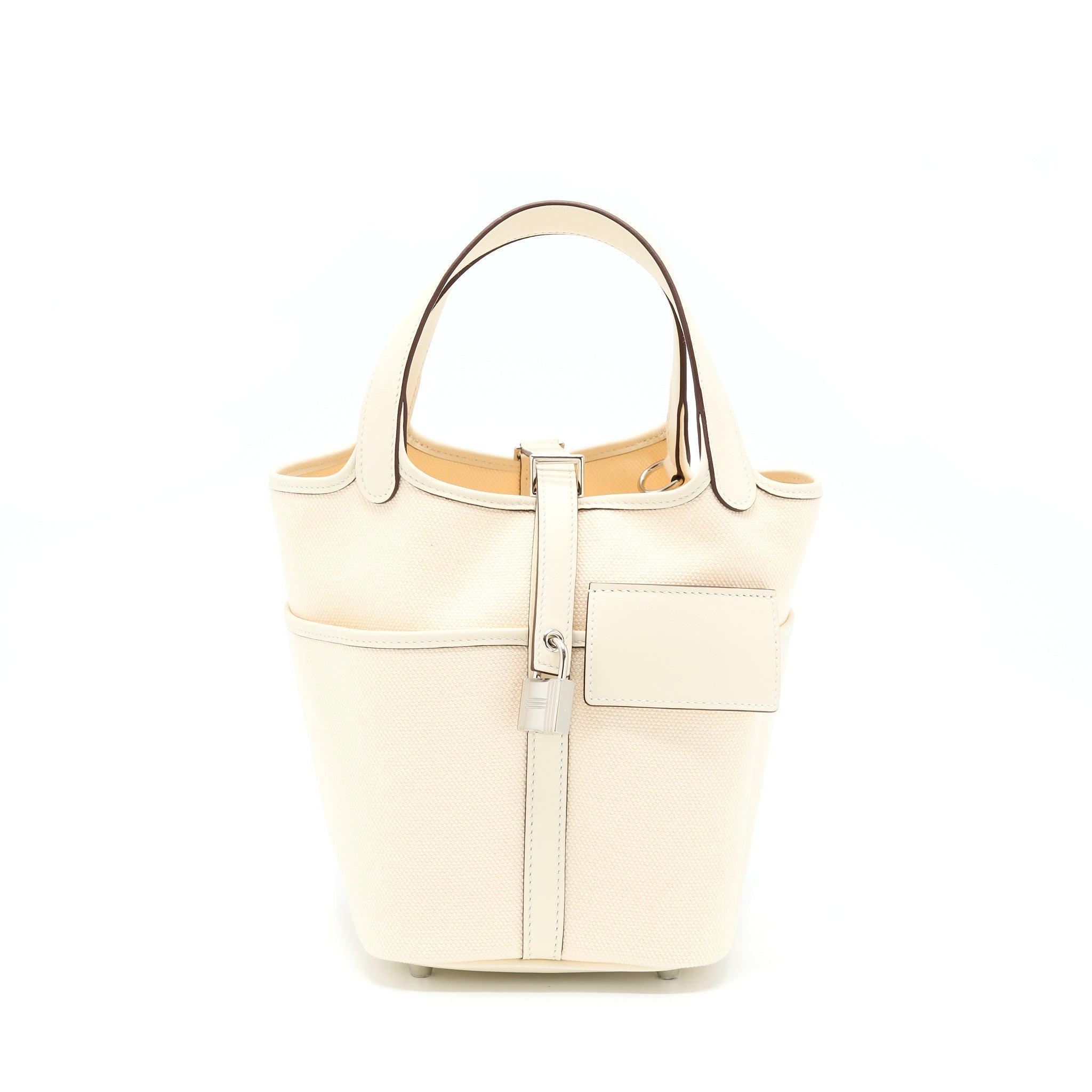 HERMES PICOTIN CARGO 18 SWIFT/TOILE CANVAS ECRU NATA SHW