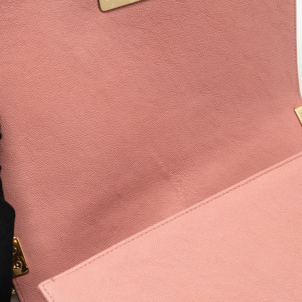 CHANEL MEDIUM BOY BAG CAVIAR PINK LGHW