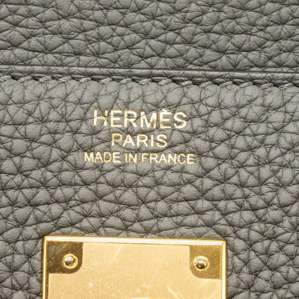 HERMES BIRKIN 30 CLEMENCE GRIS MEYER GHW