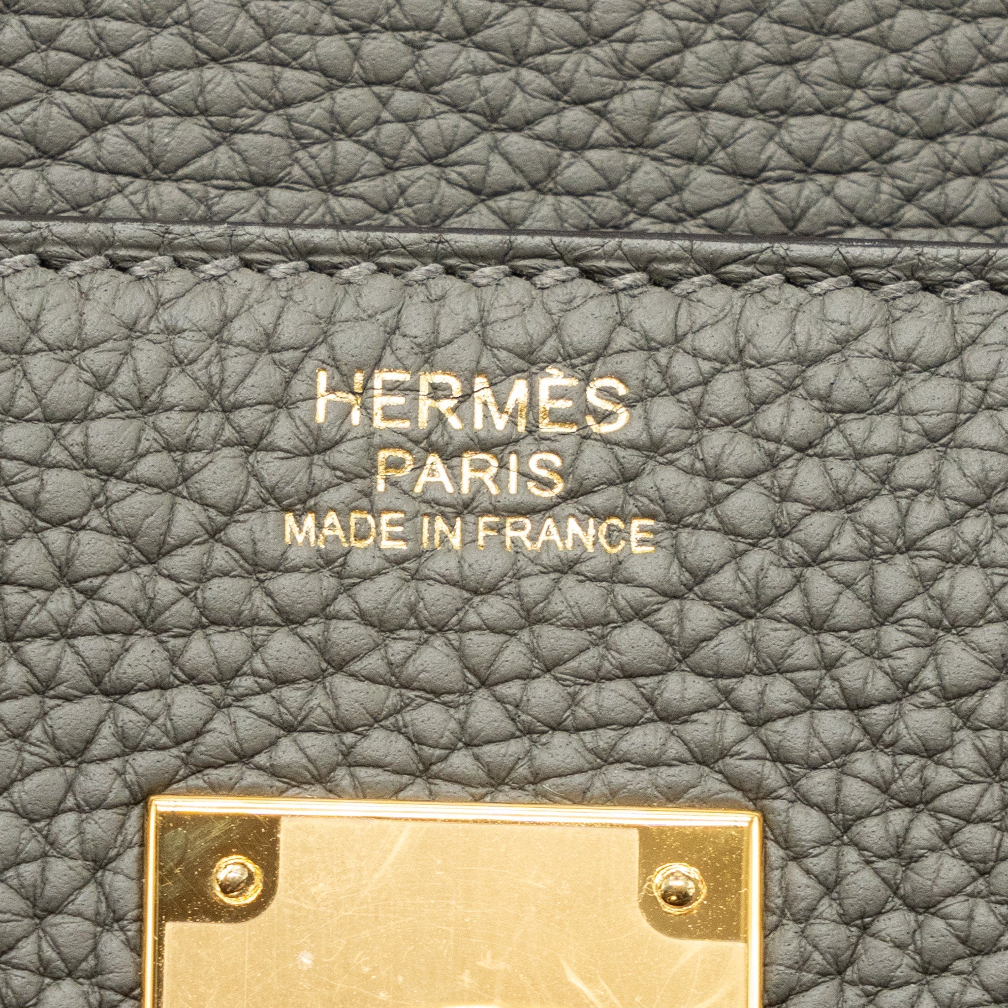 HERMES BIRKIN 30 CLEMENCE GRIS MEYER GHW