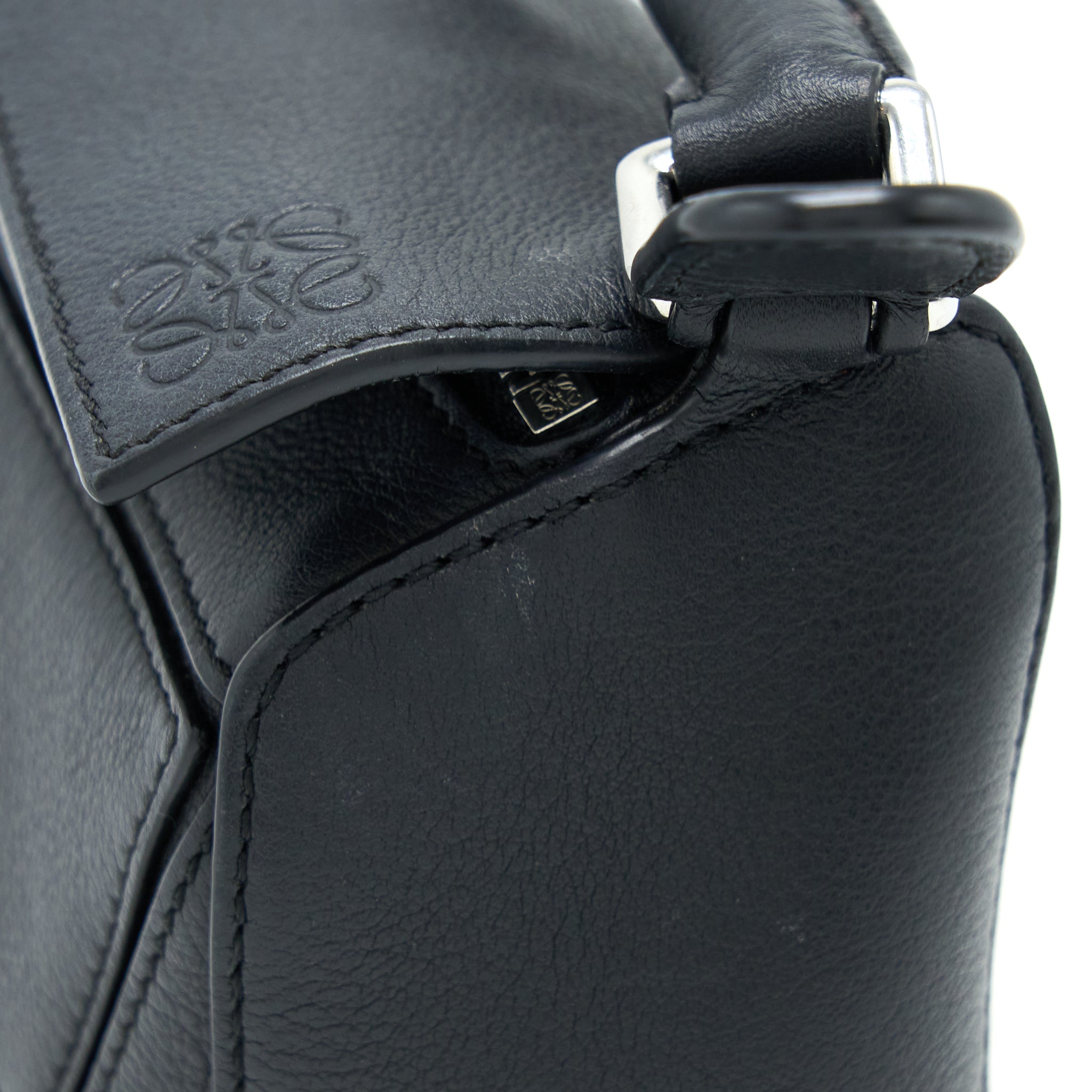 LOEWE MINI PUZZLE CALFSKIN BLACK SHW