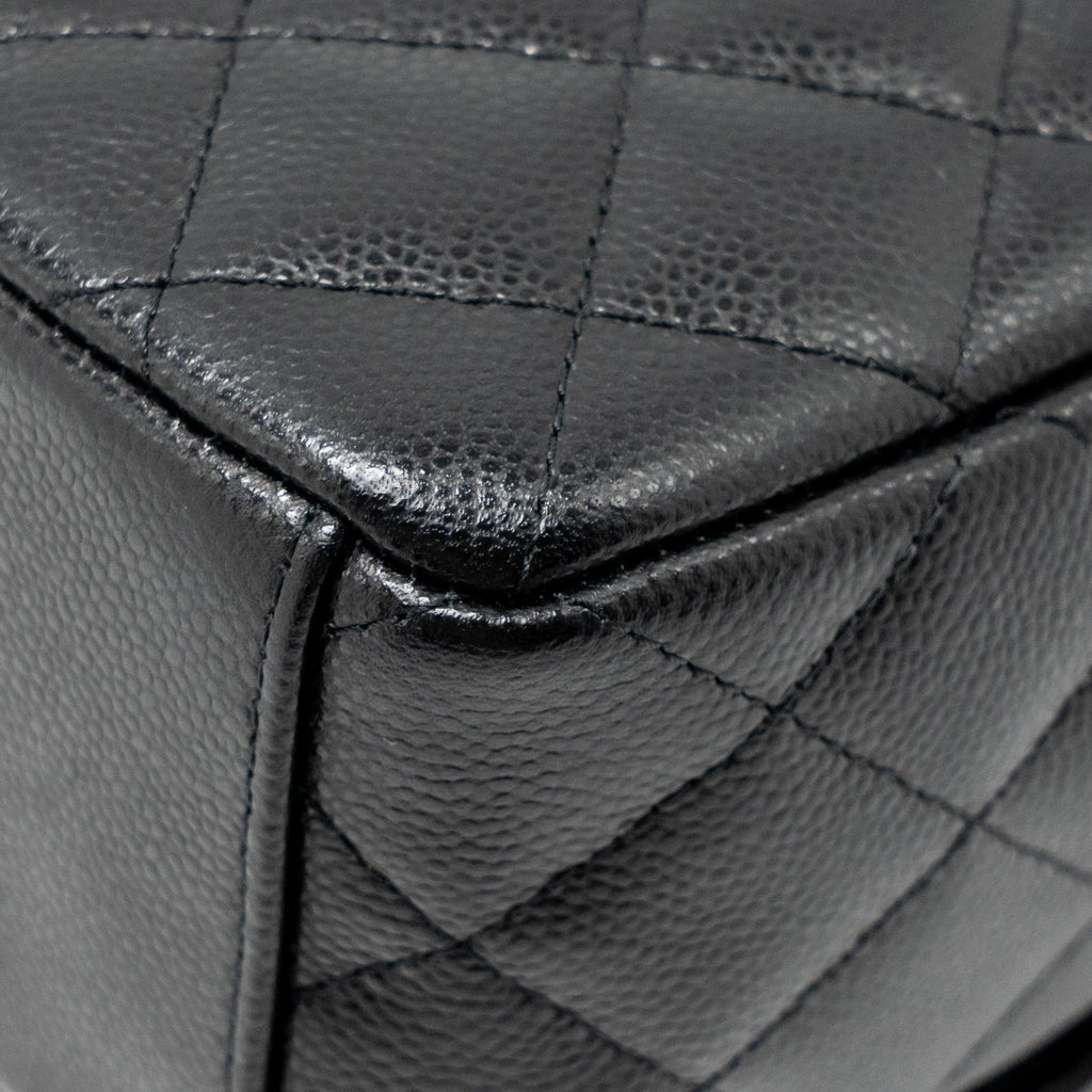 CHANEL MINI BACKPACK / CROSSBODY BAG CAVIAR BLACK LGHW (MICROCHIP)