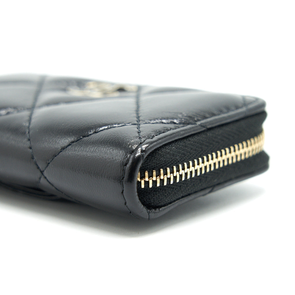 CHANEL ZIPPED COIN PURSE BRACELETS IN SHINY LAMBSKIN