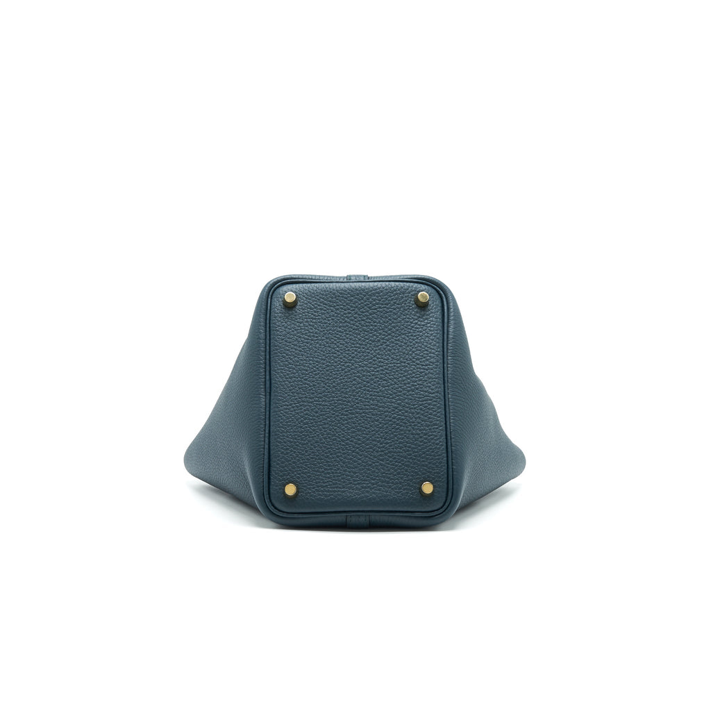 HERMES PICOTIN 18 LOCK BAG VERT CYPRES WITH GHW